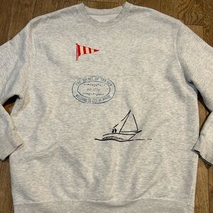 Sailing Graphic Gray Men's Sweatshirt